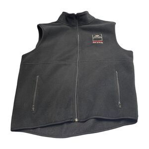 Port Authority Vest Mens Large Black Pressware Mock Neck Fleece Full-Zip Outdoor